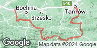 Track GPS Tarnów -> Kłaj pod wiatr